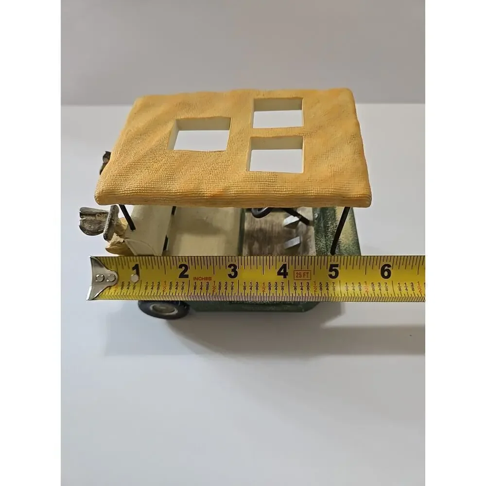 Vintage Ceramic Golf Cart Toothbrush Holder